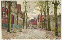 AK Blomberg Strassenansicht Künstlerlitho Max Fritz ~1920 #01 - Bielefeld