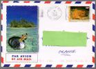 Enveloppe Tahiti Par Avion By Air Mail - CAD Papeete 14-06-1999 - Tp Espèces Marines Rares 90F - Bateau Voilier - Tahití