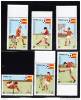 T)1981,LAOS,SET(6),1982 WORLD CUP SOCCER CHAMPIONSHIPS,SPAIN,MNH,SCN 337-342,WITH BORDER SHEET. - 1982 – Spain