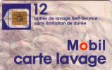 FRANCE CARTE LAVAGE MOBIL 12U UT SUPERBE - Car Wash Cards