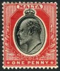 Malta #31 Mint Hinged 1p Carmine & Black King Edward VII From 1905 - Malte (...-1964)
