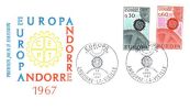 FRENCH ANDORRA  1967 EUROPA CEPT   FDC - 1967