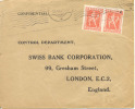 Lettre De Greece Vers London 1929. Cover - Brieven En Documenten