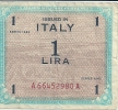 WWII - DEBARQUEMENT ALLIES DE 1943 - BILLET DE 1 LIRE - ALLIED MILITARY CURRENCY - Occupazione Alleata Seconda Guerra Mondiale