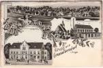 Großolbersdorf S/w Litho Gasthof Zur Goldenen Krone Von Karl Uhlig Richard Pötschkes Strumpf Fabrik - Zschopau