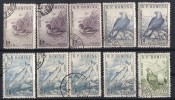 Rumänien; 1960; Michel 1833/8 O; Tiere; 4 Werte, Farbvarianten; Birkhuhn, Adler; Huchen, Brandgans - Usado