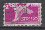 Italia   -   1946/51.  Espresso  50 £  Fil. Ruota. Timbro Di Lusso.  Ottima Centratura - Eilpost/Rohrpost