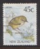 1988 - New Zealand Bird Definitives 45c ROCK WREN Stamp FU - Used Stamps