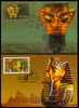 2001 CHINA Ancient Gilded And Gold Masks (JOINT WITH EGYPT) MC-47 - Cartes-maximum