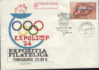 Romania -Occasional Cover 1984-Timisoara-Olympic Flame -with A Special Stamp - Sommer 1984: Los Angeles