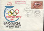 Romania -Occasional Cover 1984-Timisoara-Olympic Flame -with A Special Stamp - Ete 1984: Los Angeles