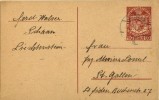 PK  KK.Oesterr.Post  Schaan - St.Gallen   (blauer Stempel)       1919 - Ganzsachen