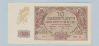 Poland 10 Zlotych 1940 AXF CRISP Banknote Pick 94 - Pologne