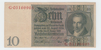 Germany 10 Reichsmark 1929 XF Banknote P 180b 180 B - 10 Mark