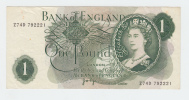 GREAT BRITAIN £ 1 POUND 1970 - 77 ( Signature J. B. Page ) VF++ P 374g 374 G - 1 Pound