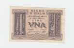 Italy 1 Lire 1939 AUNC CRISP Banknote P 26 - Italië – 1 Lira