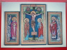 V6-68-haut Rhin-murbach-ancienne Abbatiale St Leger-la Crucifixion-peinture Koenig-1984-1986 - Murbach