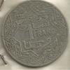 MOROCCO  FRANCAISE 1 FRANC INSCRIPTIONS FRONT EMBLEM BACK ND(1364-1945) KM45?  F  READ DESCRIPTION CAREFULLY !!! - Marocco