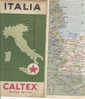 B0502 - Cartina Benzina CALTEX -  TOURING SERVICE - ITALIA Anni '60 - Roadmaps