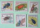 Czechoslovakia 1962 Beetles Insects - Mint No Gum And Used - 4 Highest Value Mint No Gum - Ongebruikt