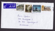 New Zealand Airmail Par Avion Label Mult Franked Cover To COPENHAGEN Denmark - Luftpost