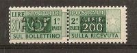 1947-48 TRIESTE A PACCHI POSTALI 200 LIRE MNH ** RR2420 - Pacchi Postali/in Concessione