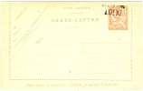 REF LANV2 - PORT SAID CARTE LETTRE TYPE MOUCHON 15c SURCH. TAXE REDUITE 10c NEUVE - Other & Unclassified