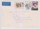 Slogan Canc., " Choose Charity Stamps, Show Our Care", Airmail Cover, Isaac Newton, Music Istruments, Walter., Globe, - Entiers Postaux