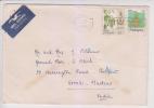 Slogan Canel. "....."  Airmail, Air Mail Cover Malasia  To India, Fruits , From Little Sisters Of The Poor. - Covers & Documents