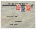 Timbres Lettre GRECE 1925 Banque D'Athenes - Lettres & Documents