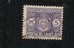 ITALY KINGDOM ITALIA REGNO 1945 LUOGOTENENZA TASSE TAXES SEGNATASSE RUOTA L. 5 TIMBRATO USED - Postage Due