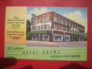 Walterboro SC   Hotel Hayne      Linen-----  ====    -- Ref 225 - Autres & Non Classés