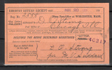 Registration Card From Post Office For Registered Letter 1895 Lot 245 - Marcofilie
