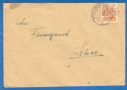 Deutschland; Bizone MiNr. 44; 1948; Brief Von Bedburg Nach Kleve - Briefe U. Dokumente