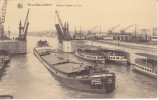 CPA - Belgique - Bateaux - Péniche - Bruxelles Laeken - Bassin Vergote Et Pont - Hausboote