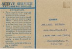 Carta ACTIVE SERVICE Of R.A.F (Gran Bretaña). Royal Army Forces - Oficiales
