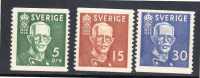 SUEDE - N° 254/6   **  (1938) - Unused Stamps