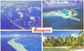 Polynésie Française Vue Aérienne De Rangiroa Le Plus Grand Atoll Du Monde Tahiti Cp Couleur - Polynésie Française