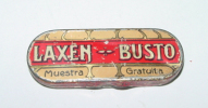 Old Tin Box Advertising Laxen Bust - Pharmacy - ANTIGUA CAJA DE HOJALATA LITOGRAFIADA CON PUBLICIDAD DE FARMACIA, LAXEN - Boxes