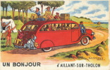 Un Bonjour D' AILLANT-SUR-THOLON - Jolie Carte Fantaisie Signée Chaperon Jean - Aillant Sur Tholon