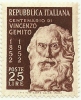 1952 - Italia 704 Vincenzo Gemito V28 - Filigrana Lettere, - Varietà E Curiosità