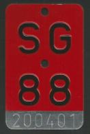 Velonummer St. Gallen SG 88 - Plaques D'immatriculation