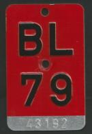 Velonummer Basel-Land BL 79 - Kennzeichen & Nummernschilder