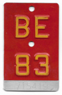 Velonummer Bern BE 83 - Nummerplaten