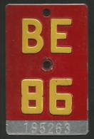 Velonummer Bern BE 86 - Number Plates