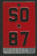 Velonummer Solothurn SO 87 - Number Plates