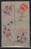 CPA 1910 En Celluloid Décor Floral Trés Belle Transparence Peinte à La Main - Autres & Non Classés