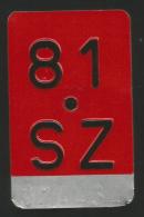 Velonummer Schwyz SZ 81 - Kennzeichen & Nummernschilder