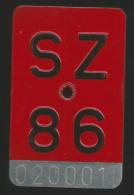 Velonummer Schwyz SZ 86 - Nummerplaten