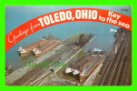 TOLEDO, OH - AERIAL VIEW OF COAL DOCKS, PRESQUE ISLE - TOLEDO PORT - - Toledo